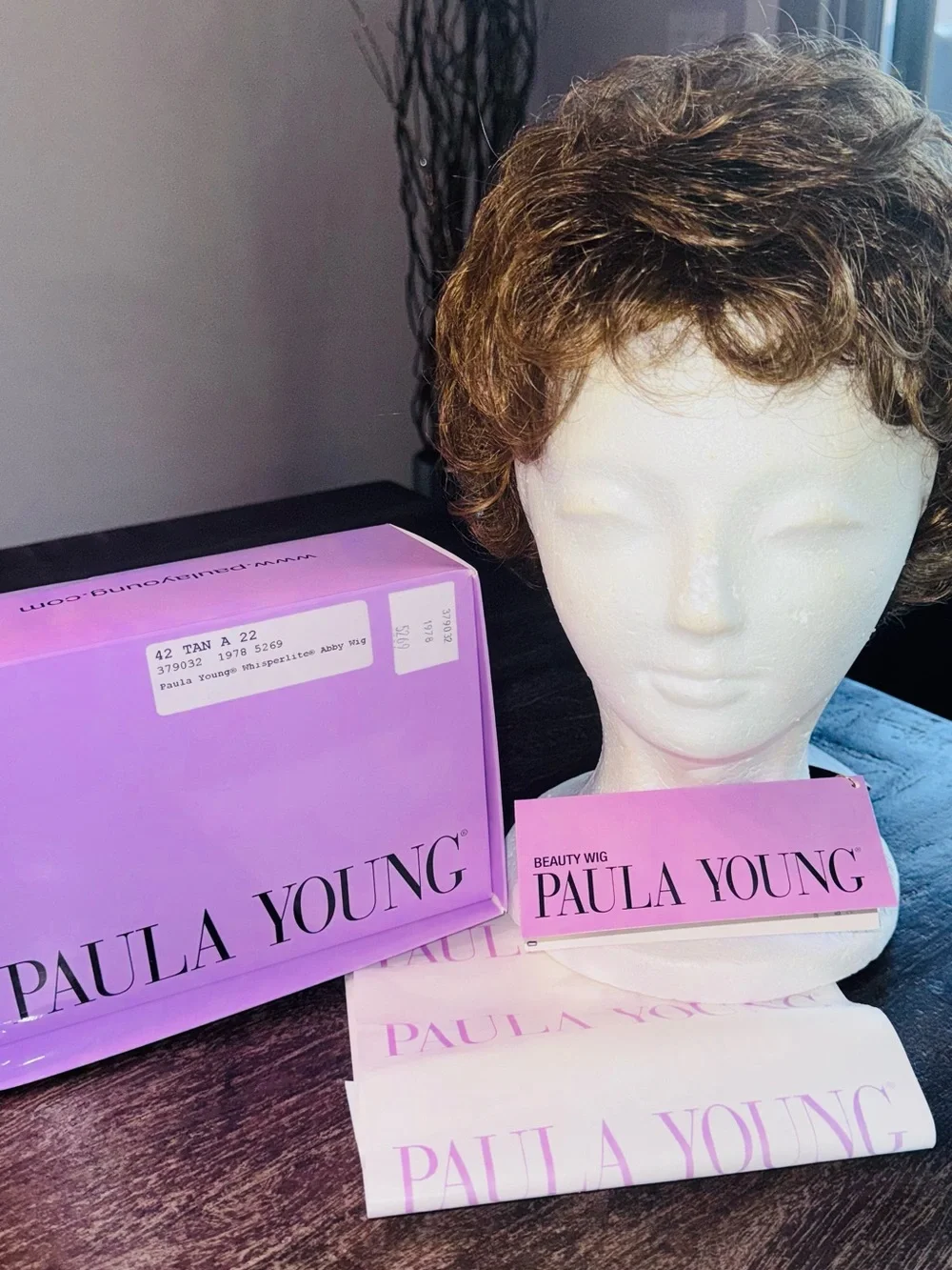 NWT Paula Young Short Women's Wig in Gorgeous browns- Easy wear Natural Texture